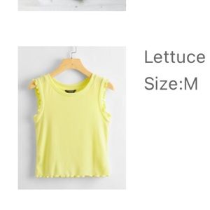 Yellow lettuce edge tank